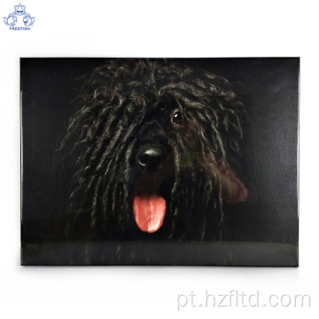Pintura em tela de cachorro de cristal para decoração de parede
